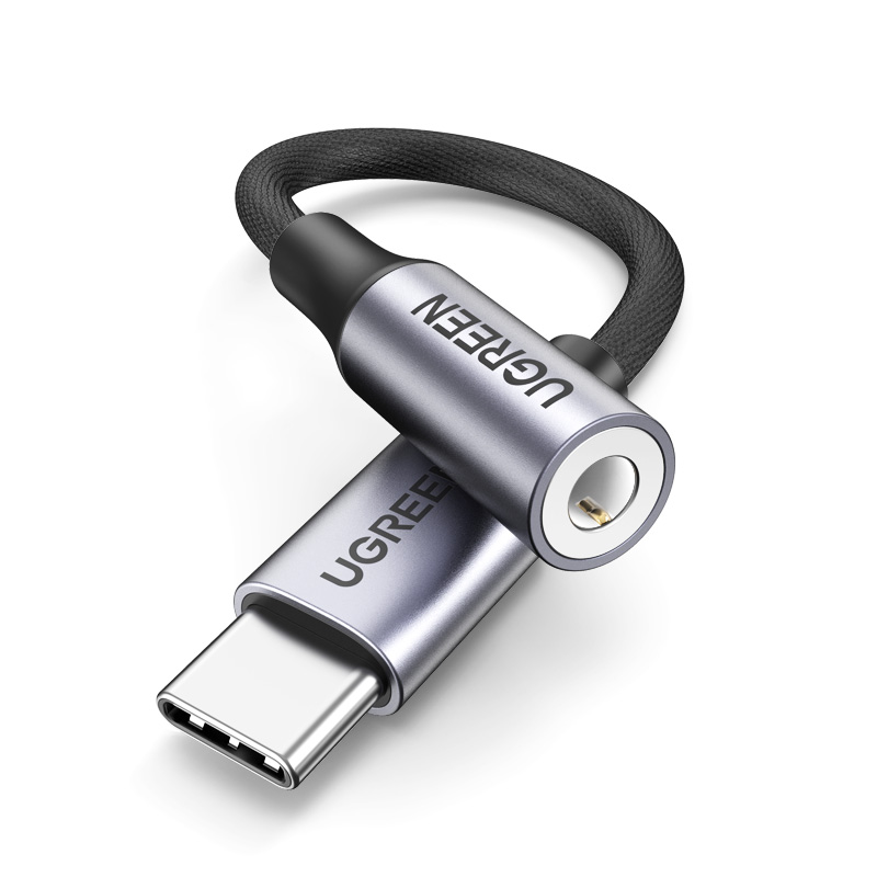 UGREEN USB C to 3.5mm Audio Adapter Braided Type C Male to Headphone Aux Jack Female Dongle HiFi DAC Cable Cord for Galaxy S21/S20 Pixel 5 4 XL iPad Pro Air Xiaomi Mi 11/10/9 OnePlus 8t/8 Pro. 