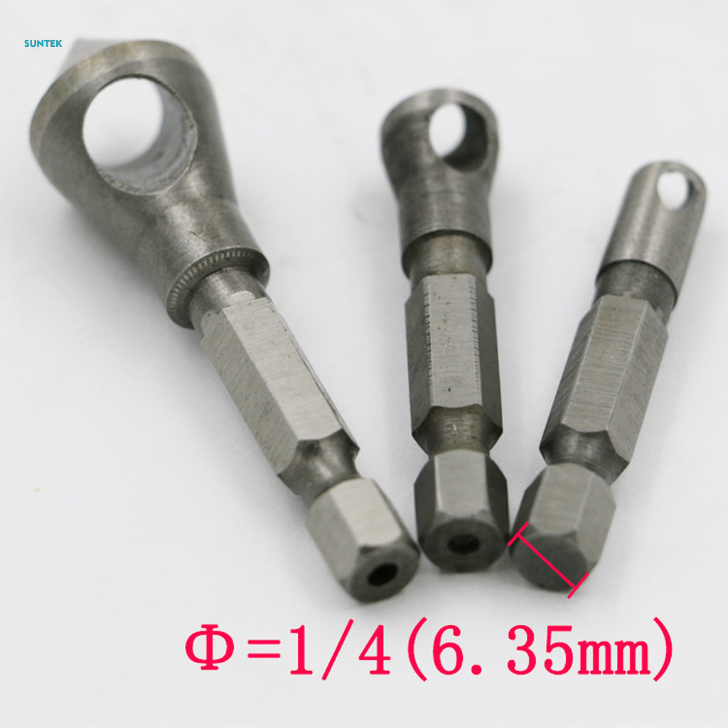 3 Pcs Countersink Drill Deburring Metal Hex Shank. 