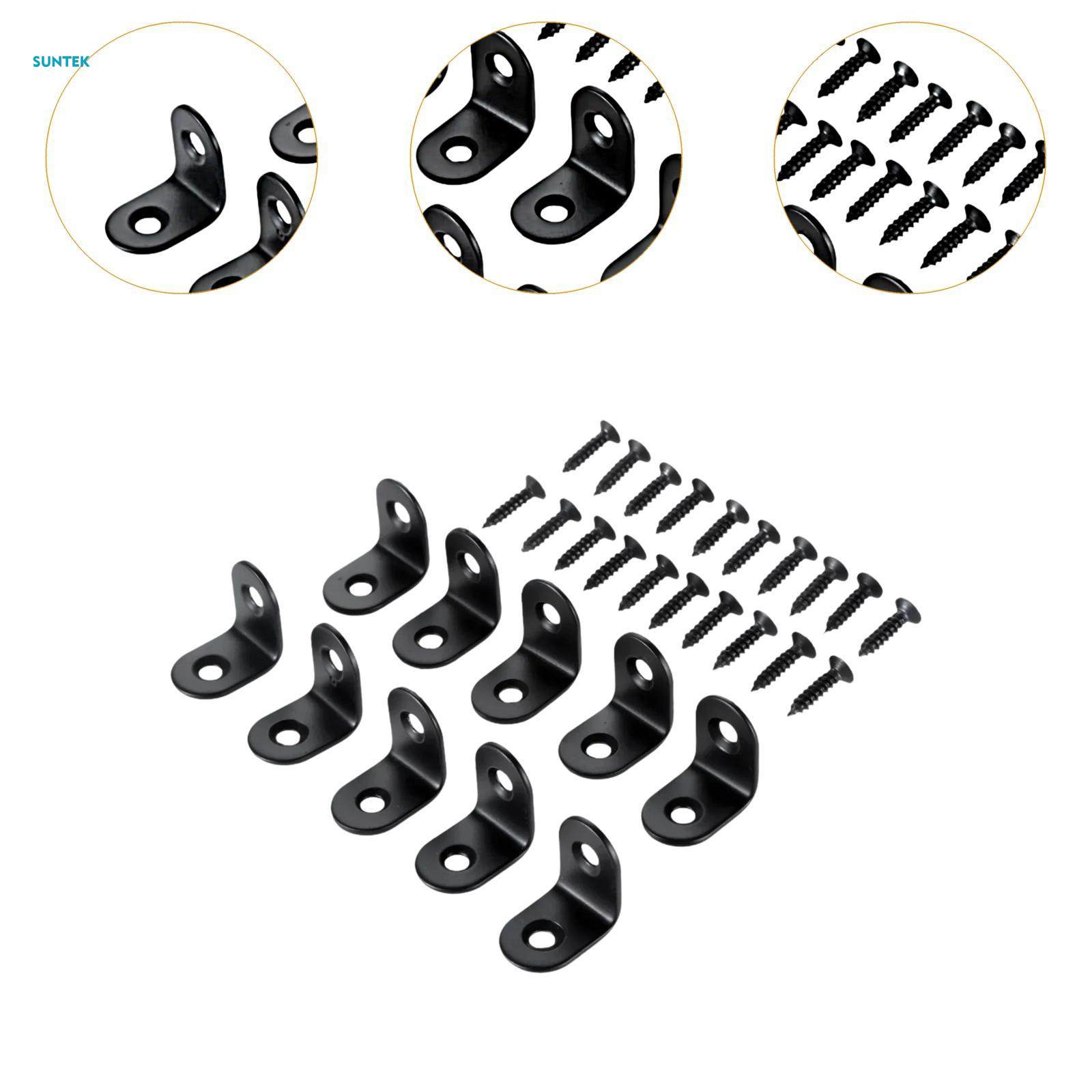10x L Bracket Corner Brace Right Angle Bracket for Bookshelf Drawer Cabinet 2cm. 
