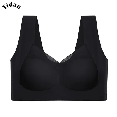 Plus Size L-3XL Bra For Women Silk Push Up Bra Without Steel Ring  Comfortable And Breathable