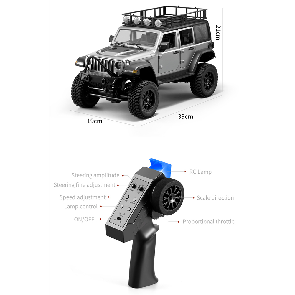 GC Mnrc Mn128 1/12 Remote Control Car 2.4g 4wd Rock Crawler Climbing Rc Car With Led Light Full Scale Vehicles Model Toys. 