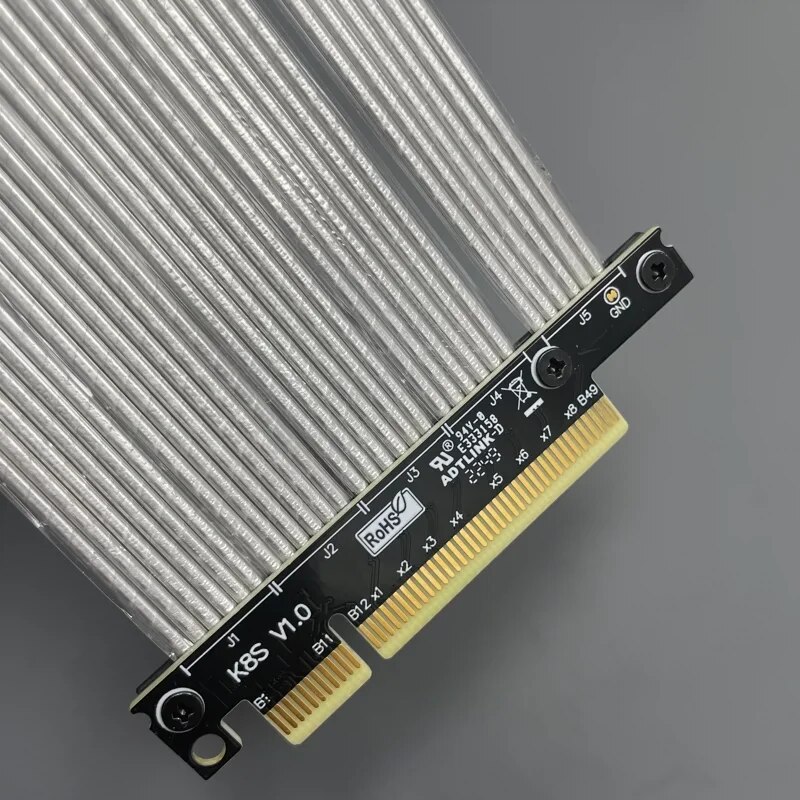 ADT-Link PCIe 4.0 x8 Jumper Cable K88 Male-to-Male Signal Swap Direct Extension TX-TX TX-RX Extenderl cable Factory Direct Sales. 