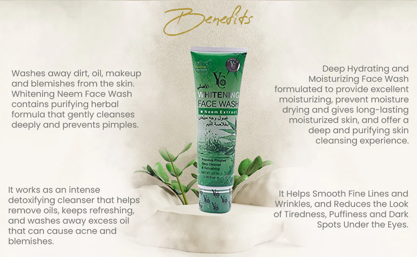YC Whitening Face Wash Neem Extract -100ml. 