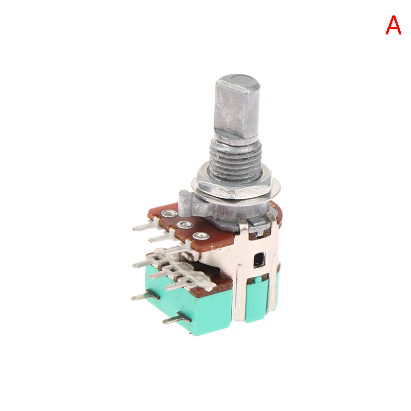 H120 Stereo Channel With Switch A50K A10K 15mm Half Shaft Volume Potentiometer Double Potentiometer Demoo