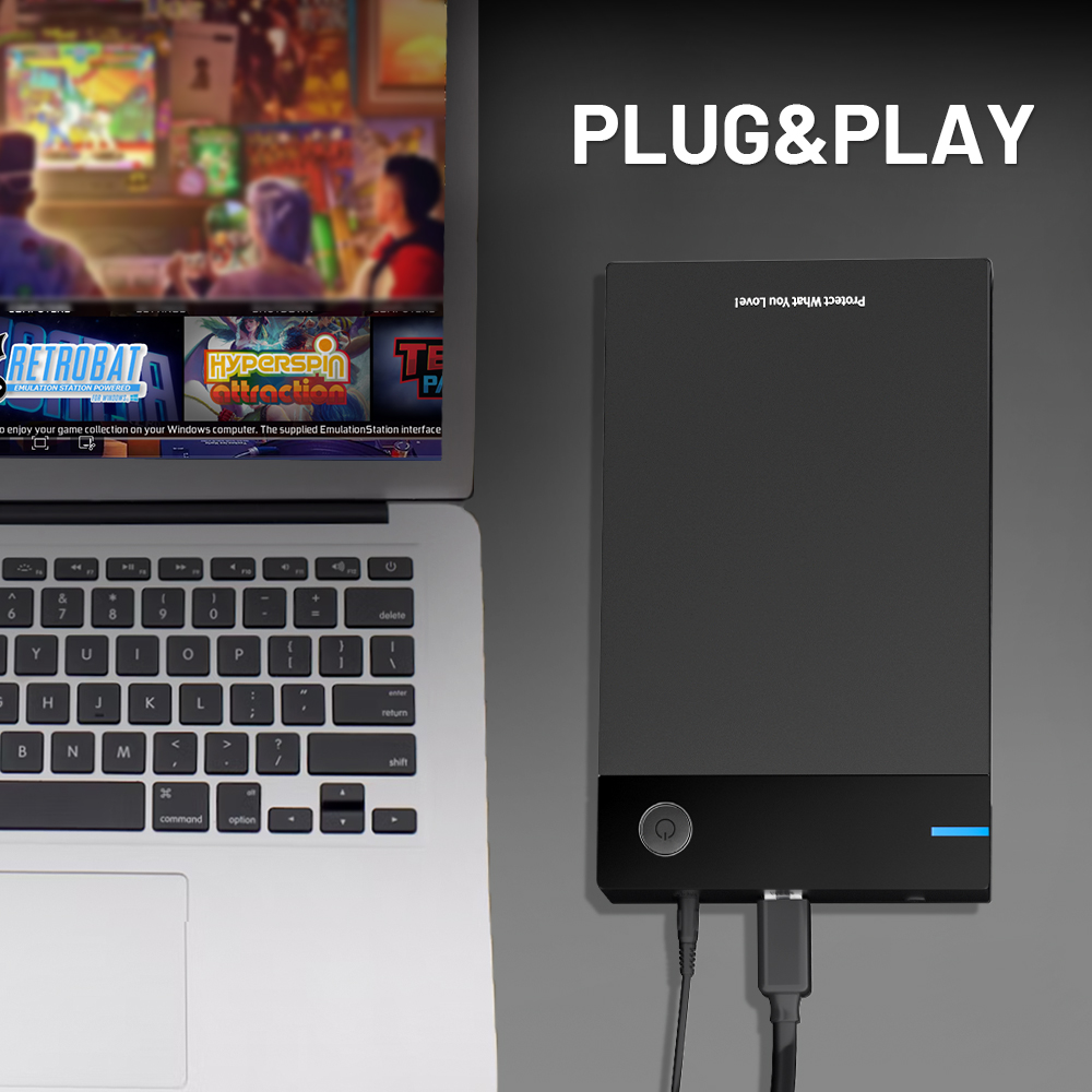 Super Console 12T Gaming HDD with Hyperspin Launchbox Retrobat Playnite TeknoParrot for PS3 PS2 PSP WII WIIU with 86000+ Games. 