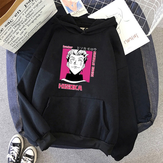 Cute Mens  hunterxhunter  Hoodies Hunter X Hunter Men Women Pullovers Hoodies Sweatshirts Killua Zoldyck Hisoka 90s Anime Hoody. 