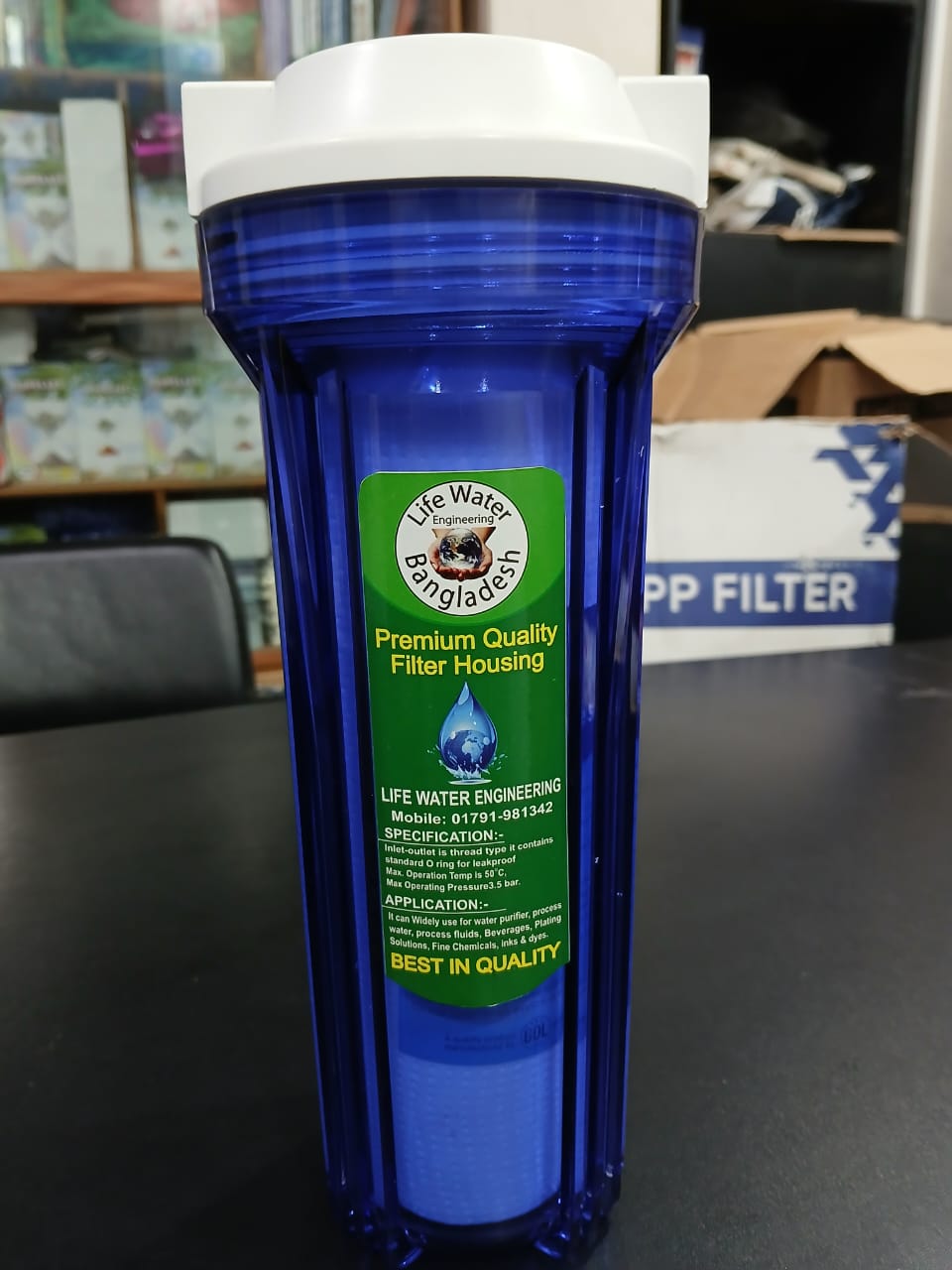 10 inch Clear filter Housing with pp filter for single iron removal house application. 