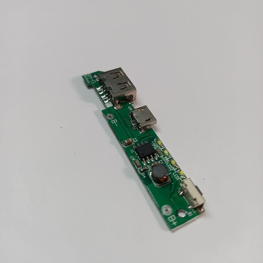 SINGLE USB Power Bank Circuit With LED Indicator Input DC 5V 1A Micro USB Socket Output DC 5V 1A BMS Protection Lithium Battery 3.7V 14500 18650 Battery Mobile Phone Charging Module. 