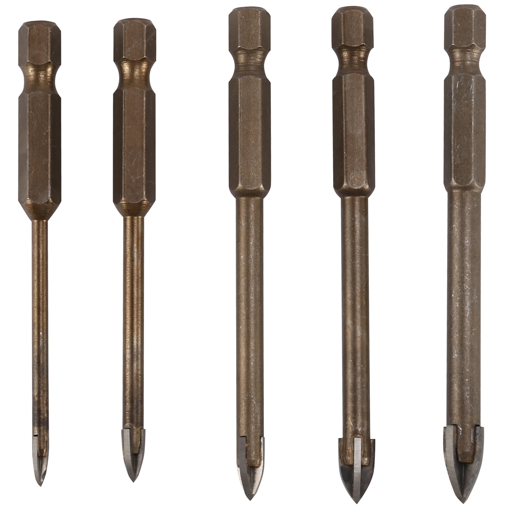 Efficient Universal Drilling Tool, Multifunctional Triple-Cornered Cross Alloy Drill Bit Set