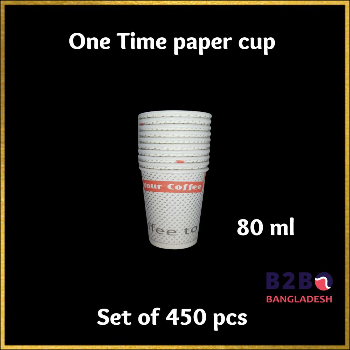 450 PCS One Time Paper Glass, Paper Cup, Water, Tea, Coffee Cup 80 ml ...