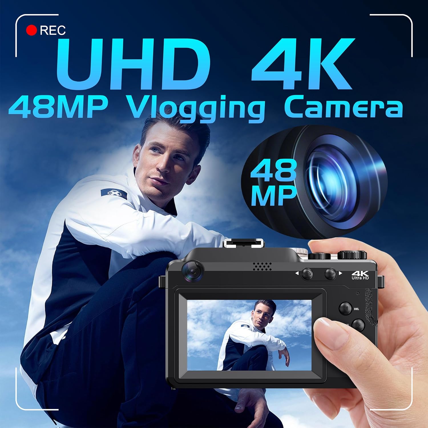 56MP Dual Lens Digital Photography Camera 4K WIFI Web Camcorder Vintage Vlog Video Recorder YouTube 18X Zoom Cameras DIY Frame. 