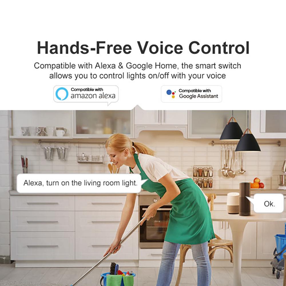 SONOFF BASICR3 Intelligent Wi-Fi Voice Control Switch Support Timing Switch Compatible with Goo-gle Nest Home & Amazon-Ale-xa Voice Control APP eWelink. 