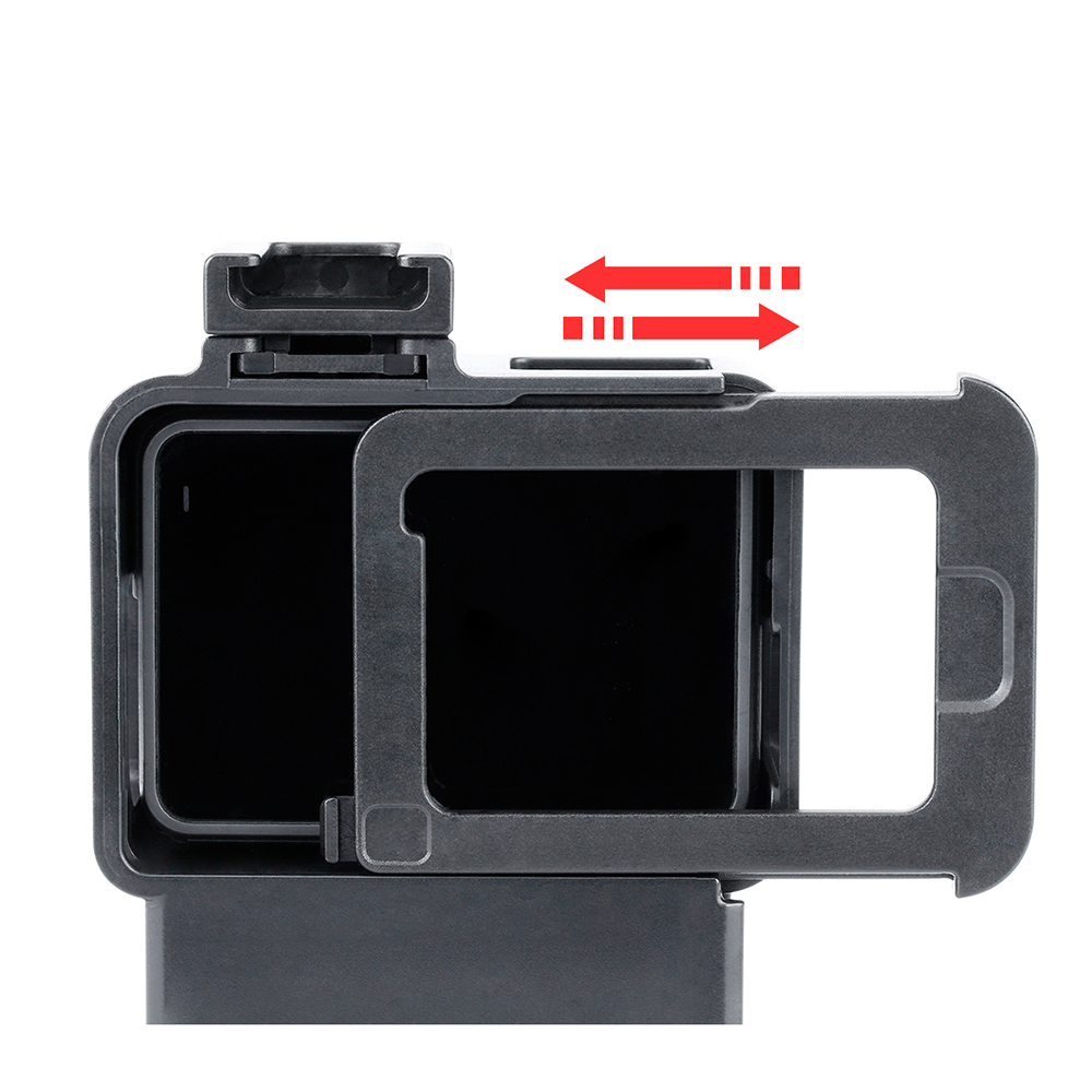 Ulanzi V2 Vlog Case Action Camera Housing Shell Vlogging Cage Frame with Cold Shoe Mount for GoPro Hero 7 6 5 Black for External Microphone & Pro 3.5mm Mic Adapter Cam Devicess. 