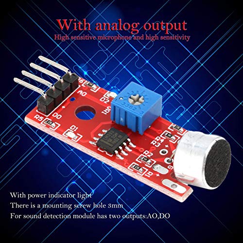 CN07 CN-07 Microphone Sound Sensor Module DC 3.3V 5V Voice Sensor Hi-gh Sensitivity Sound Detection Whistle Module Analog Sound Recognition Sensor. 