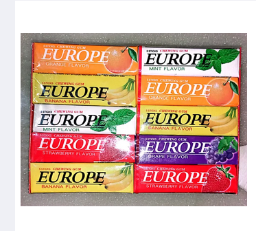 Europe chewing gum Mix Flavour 20 box(5sticks per box)