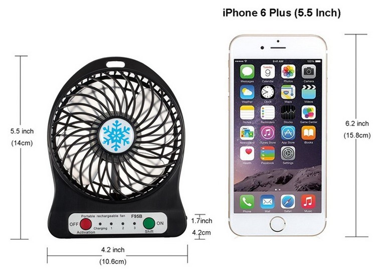2018 LED Mini USB Portable rechargeable fan 18650 li ion Rechargeable Battery Outdoor Camping office USB Cooler fans