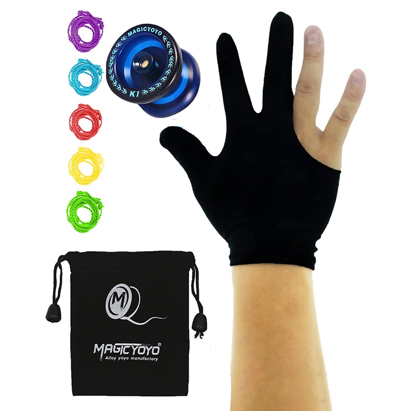 MAGICYOYO Responsive YoYo K1-Plus with Yoyo Sack + 5 Strings and Yo-Yo Glove Gif. 
