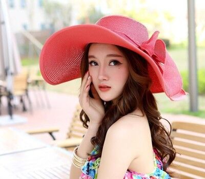 Beach Hats Ladies Bow Hat Chapeau Femme 