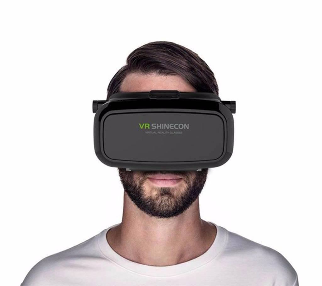 VR Box 3D Headset + Virtual Bluetooth Controller - Black & White. 