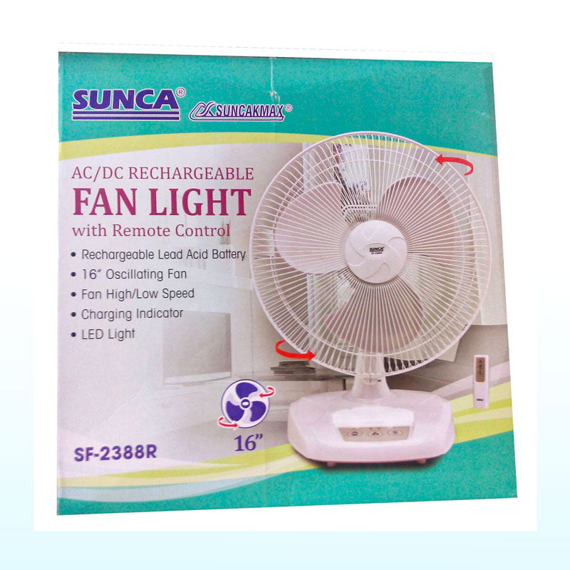 Sunca 16” Rechargeable Table Fan, Table Fan, Rechargable Fan