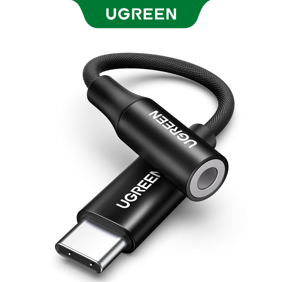 UGREEN USB C to 3.5mm Audio Adapter Braided Type C Male to Headphone Aux Jack Female Dongle HiFi DAC Cable Cord for Galaxy S21/S20 Pixel 5 4 XL iPad Pro Air Xiaomi Mi 11/10/9 OnePlus 8t/8 Pro