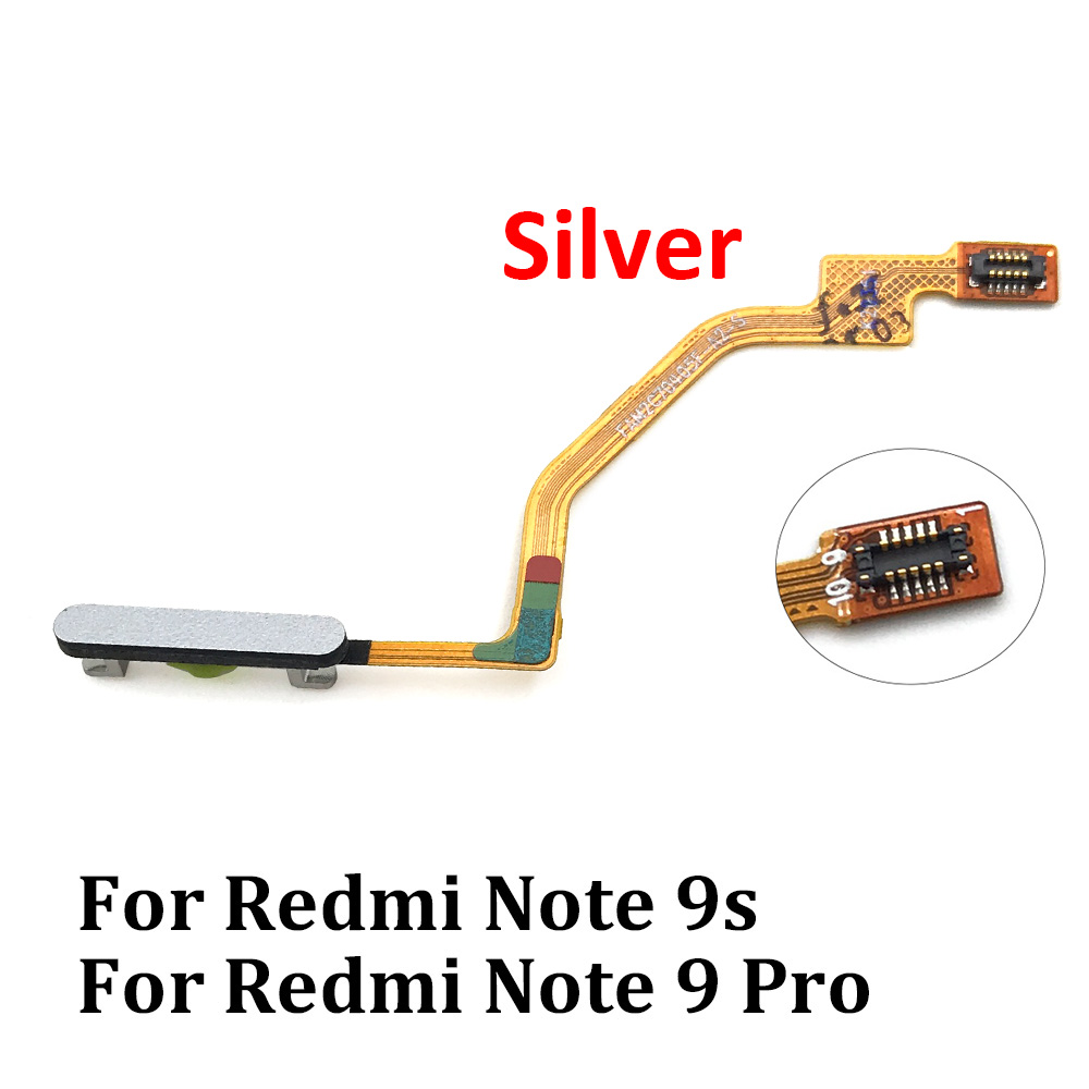 100% Original Touch ID Fingerprint Sensor scanner Home Return Key Menu Button Flex Cable For Xiaomi Redmi Note 9S 9 Pro. 