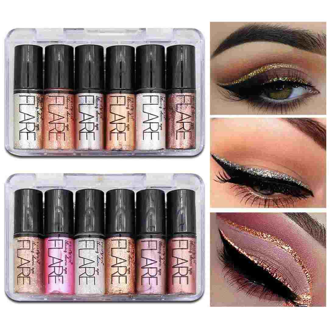 Flare 3 Pcs Glitter Eye-liner Beauty Tools Applicator Face. 
