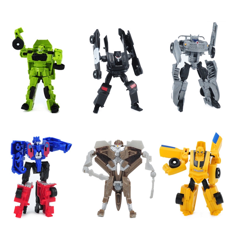 Mini Transformer Toy Optimus Prime Megatron Robots Car Kids Action Figures DIY. 