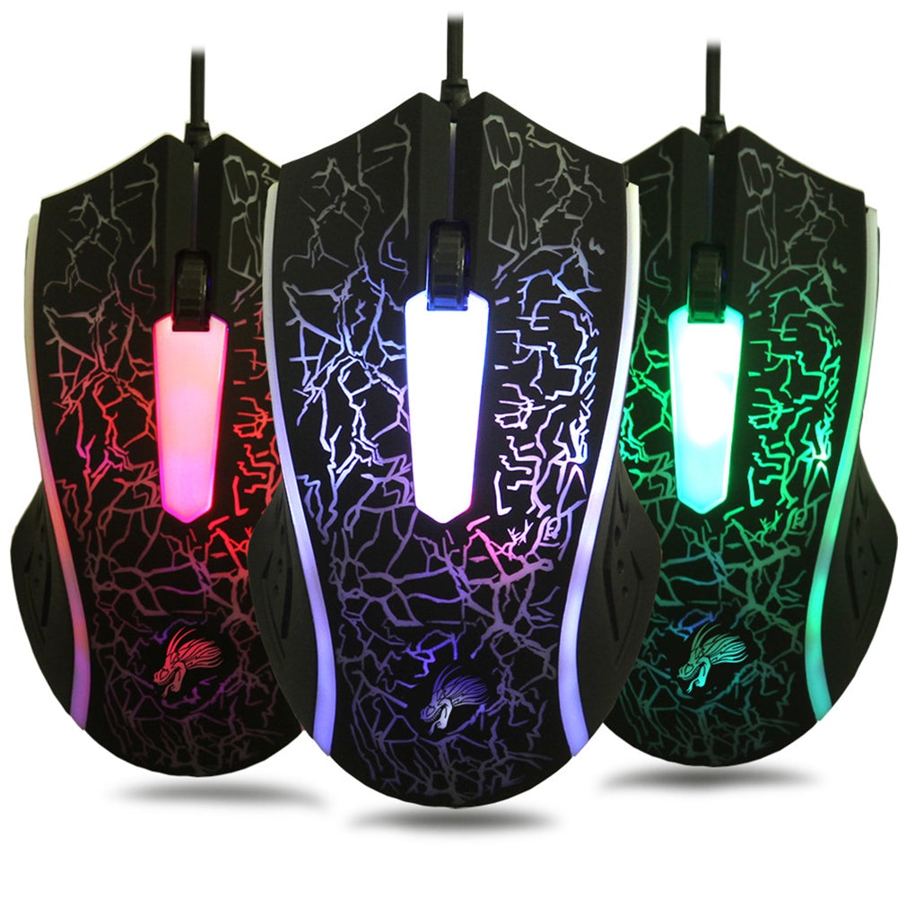 Colorful LED Computer Gaming Mouse Professional Ultra-precise Game For Dota 2 For LOL Gamer 2400 DPI USB Wired Mouse. 