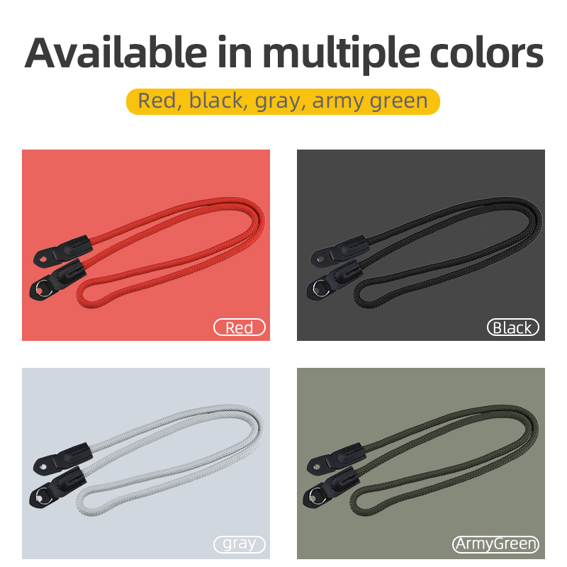 Climbing Rope Camera Strap, Micro-Single Camera with Retro Camera Rope, SLR Camera Shoulder Strap. 