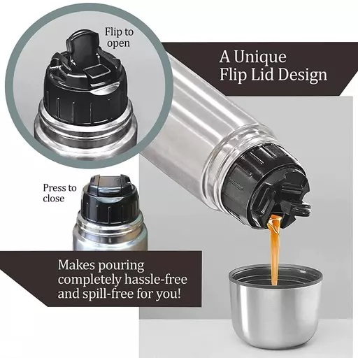 MILTON Thermosteel Flip Lid Flask-350ML (Made in india). 