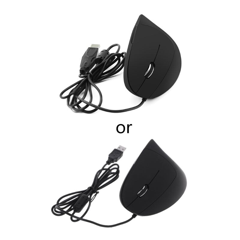 【happy one】Wired Left Hand Vertical Mouse Ergonomic Gaming Mouse 800 1200 1600 DPI USB Optical Wrist Healthy Mice Mause For PC Computer. 