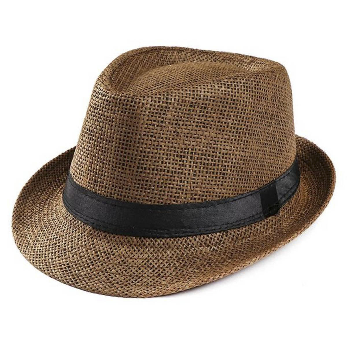 Mens \u0026 Women Fedora Hat (Brown): Buy 