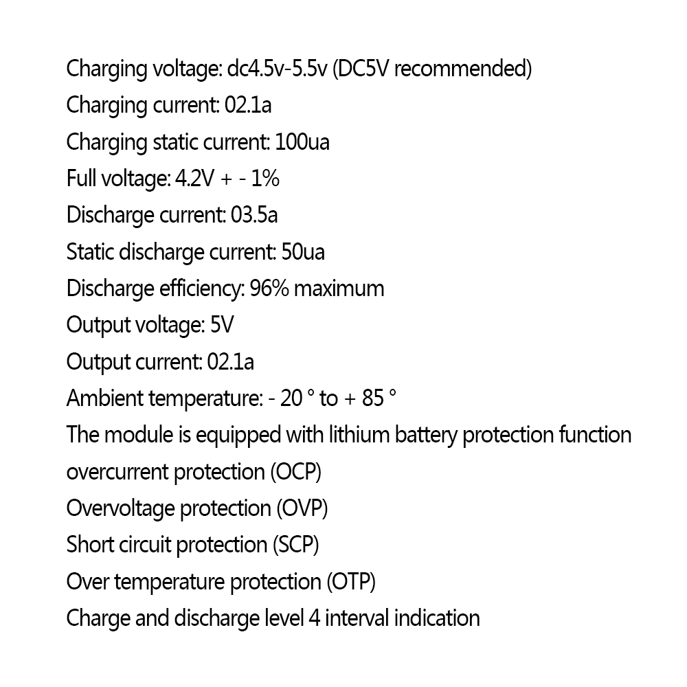 5V 2A IP5306 charging and discharge module 3.7V 18650 lithium battery charging and power board with protection (Upgrade of TP4056). 