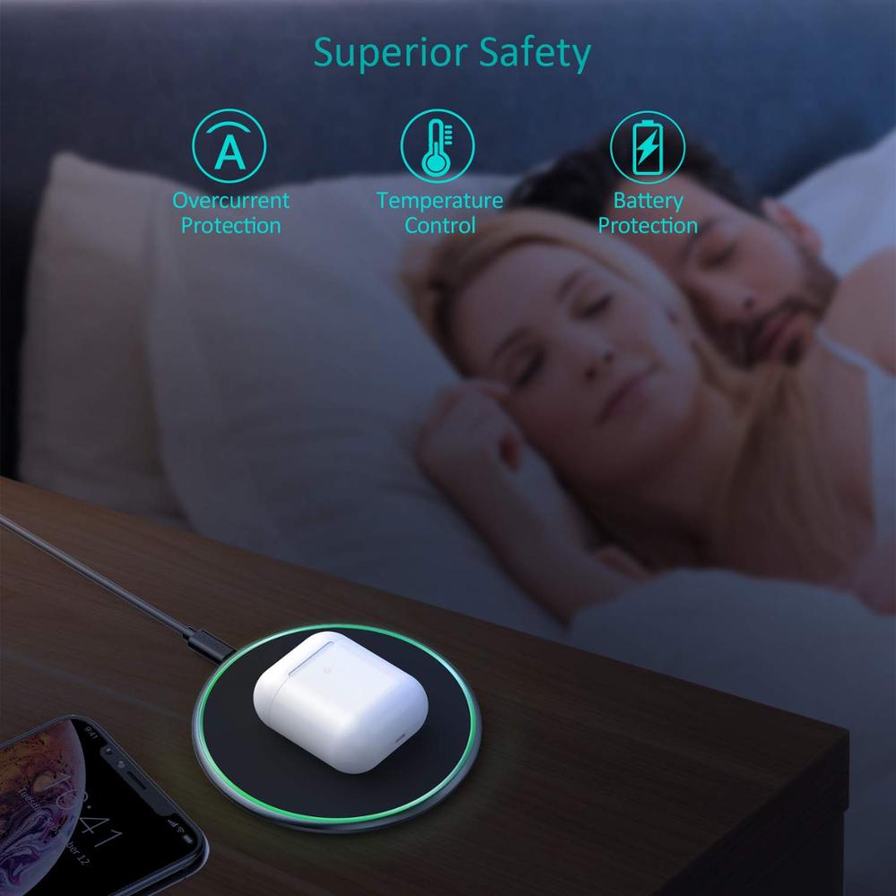 15W Wireless Charger For iPhone 12 11 X XS Max XR 8 Plus QC 3.0 Fast Charging Station For Samsung S20 S10 S9 Galaxy Note 10 9. 