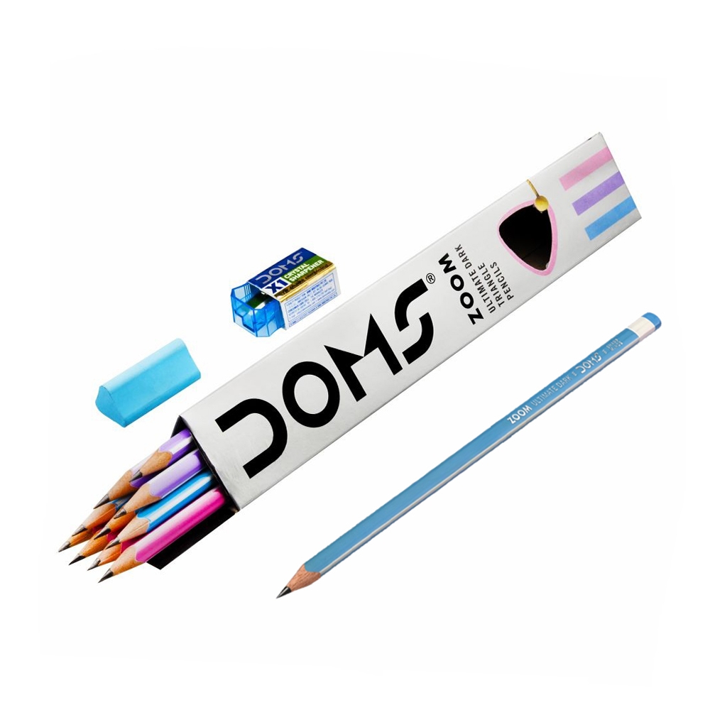 Dark Writing 10 Doms Zoom ULTIMATE Dark Triangle Pencil free sharpener eraser