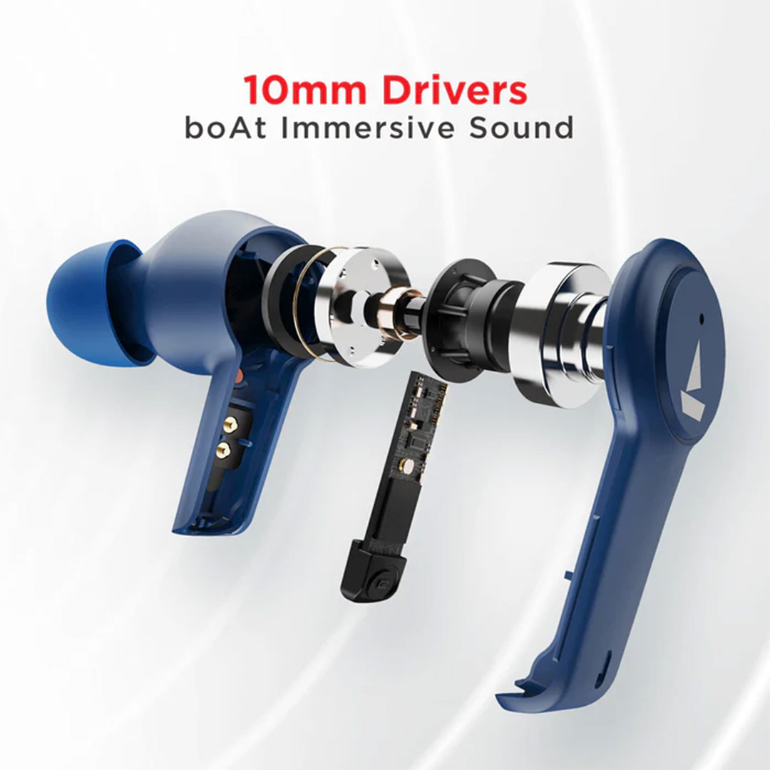 boAt Airdopes 411 ANC with ENx Technology, ASAP™ Fast Charging Technology, 17.5 Hours Playback with Powerful Audio. 