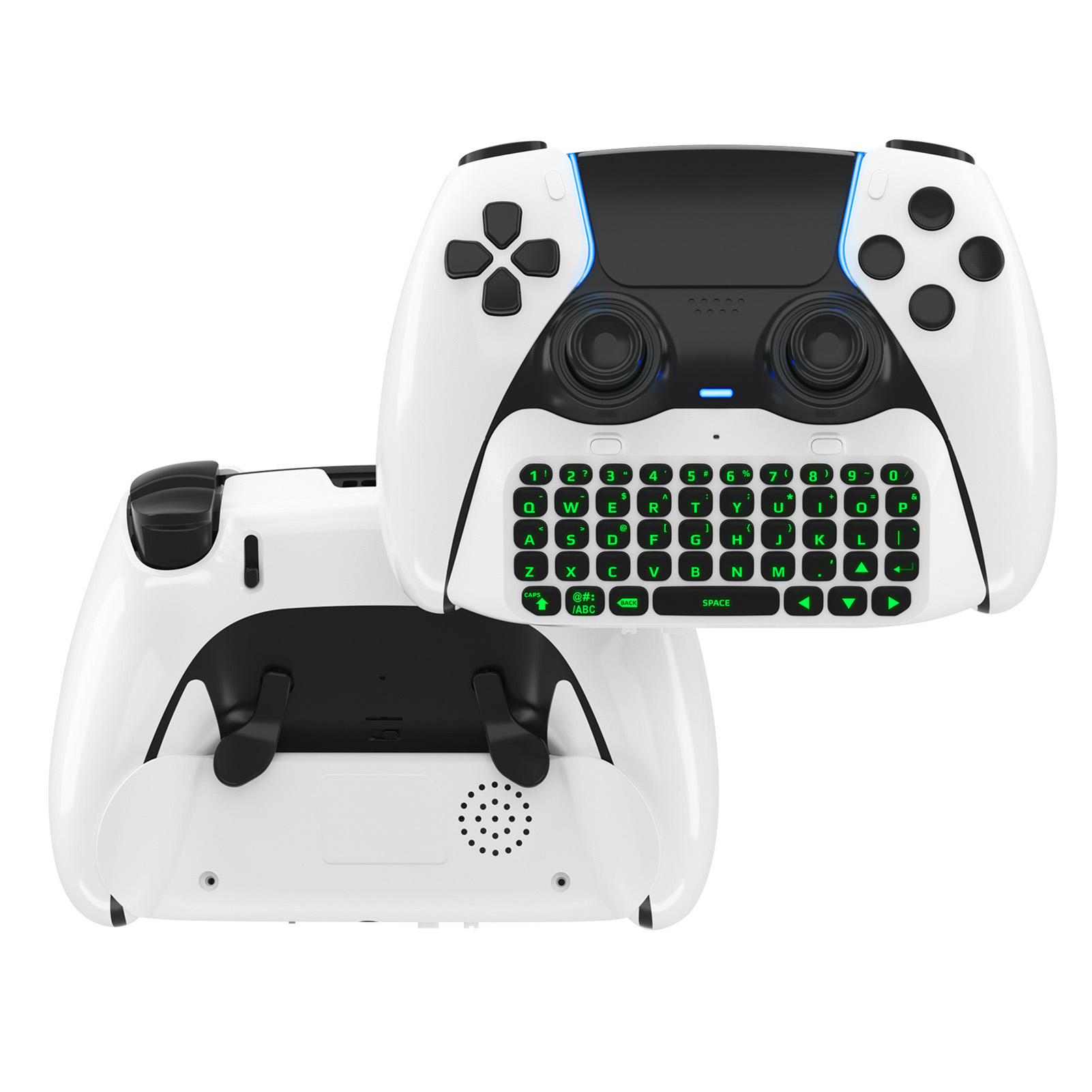 Backlit Keyboard for Gamers Wireless Backlit Keyboard with Speaker for Ps5 Elite Easy Plug Play less Than Gaming Keyboard with Green Backlight. 