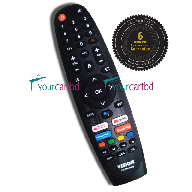 Vision Android TV Remote Control Vision Smart TV Remote Control Vision Voice Command Remote Control