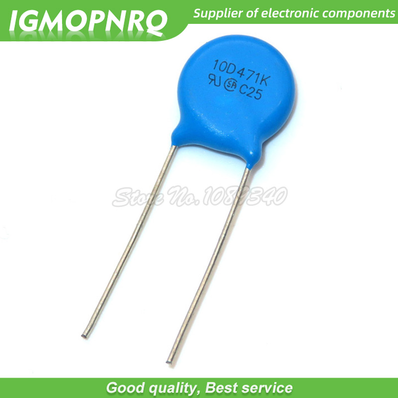 10PCS Varistor 10D101K 10D102K 10D241K 10D270K 10D271K 10D330K 10D390K 10D470K 10D471K 10D511K 10D820K 10D821K piezoresistor.