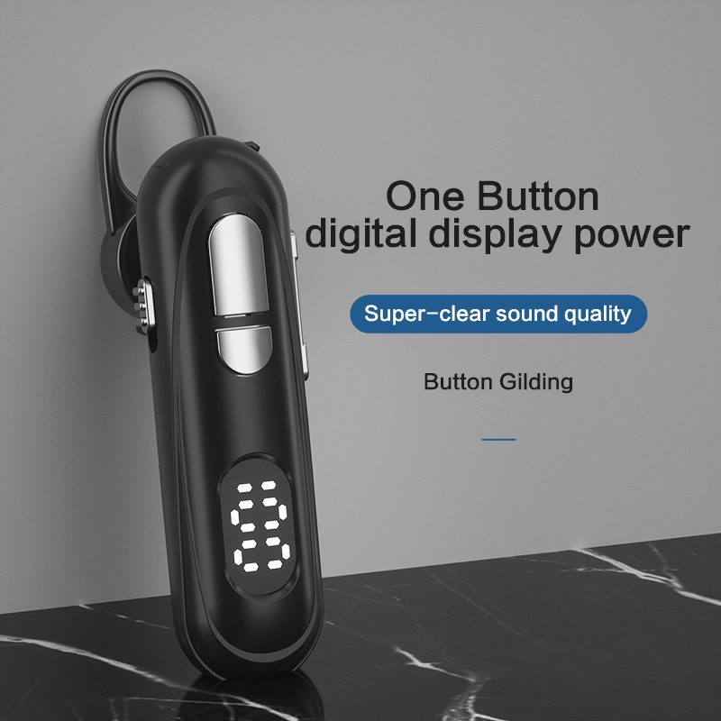 【FUPANG】[CVC 6.0 Bluetooth 5.1] Bluetooth 5.1 earphones with mic sport running headsets with LED digital display Noise Cancelling stereo earpieces running, sports, fitness, gym. 
