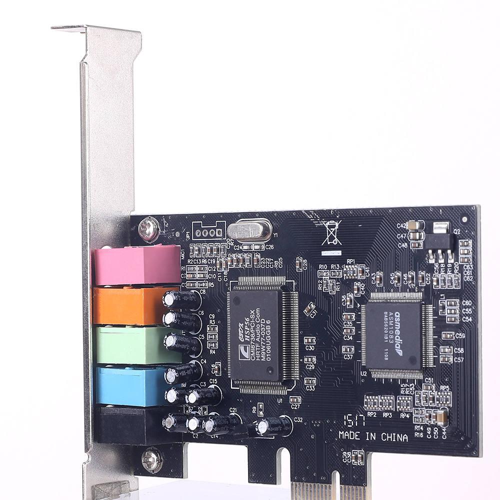 Pcle Sound Card Channel CMI8738 Chipset Audio Interface PCI-E 5.1 Stereo Digital Card Desktop Soundcard Connectors For Computer. 