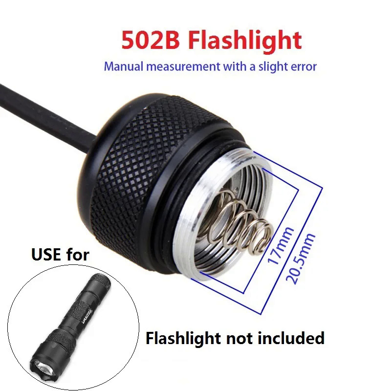 9 Model Pressure Switch Controller for C8/501/502B/VA-501/A100/C10/801/T67/710 Flashlight Torch Light Rat Tail Switch. 