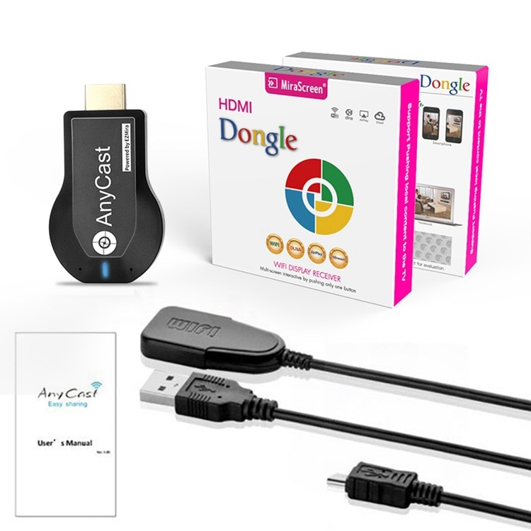 Anycast 4K 60fps Miracast Any Cast Wireless for DLNA AirPlay Mirrorscreen TV Stick Wifi Display Dongle Receiver for IOS Android. 