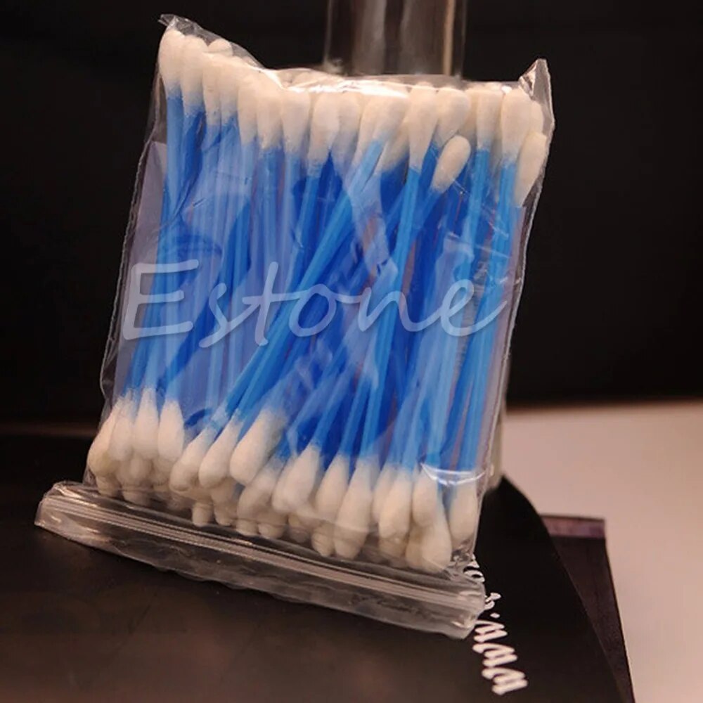 【NEW】 100Pcs New Disposable Cotton Swab Applicator Q-Tip Swabs Plastic Handle Sturdy #UY283#. 