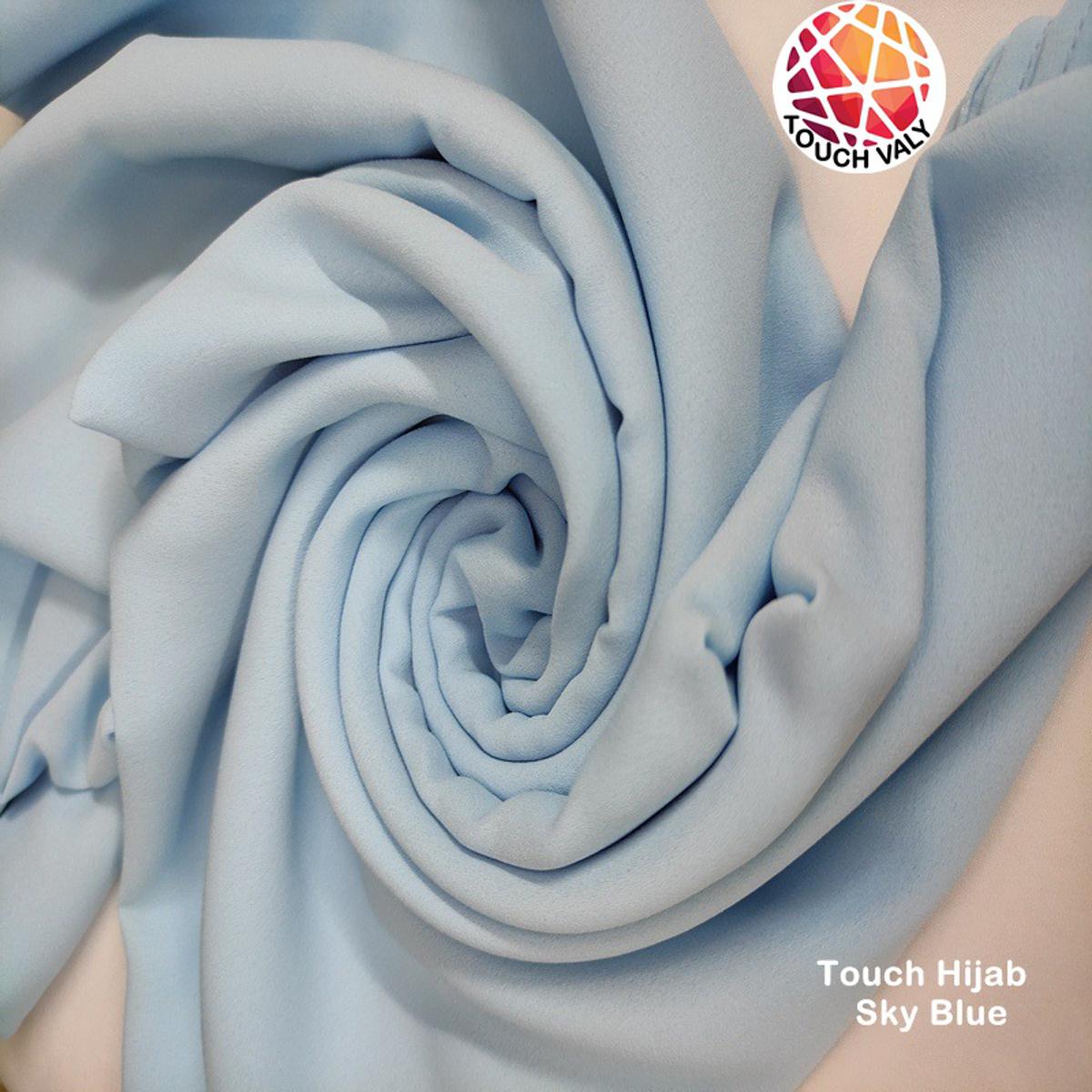 Premium Quality Hijab Diamond Georgette SKY BLUE Colour Soft Summer Comfortable Size: 90 x 30 inch full coverage. - Hijab Collection