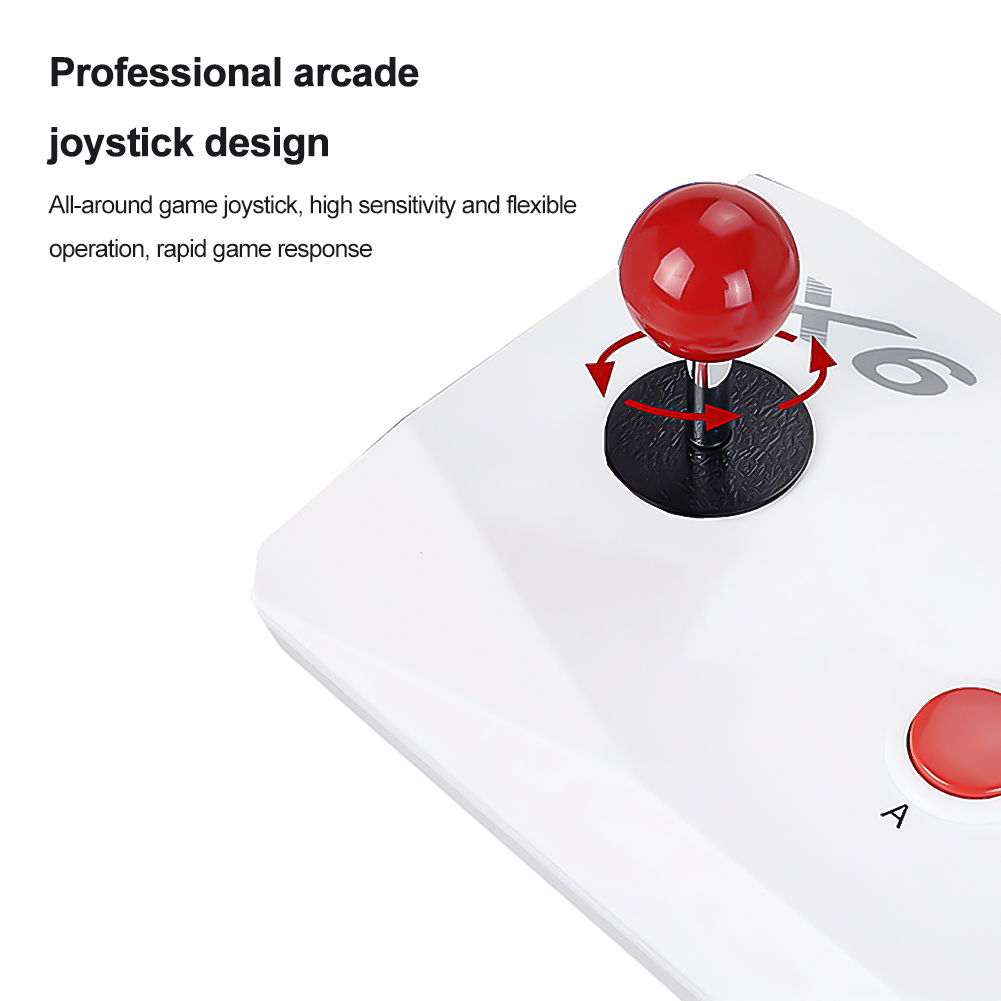 M8-X6 Video Wireless Game Console 4K TV Game Stick with Double Arcade Joystick 40000+ Games 32/64/128GB For MAME Sega PS1 Atari. 