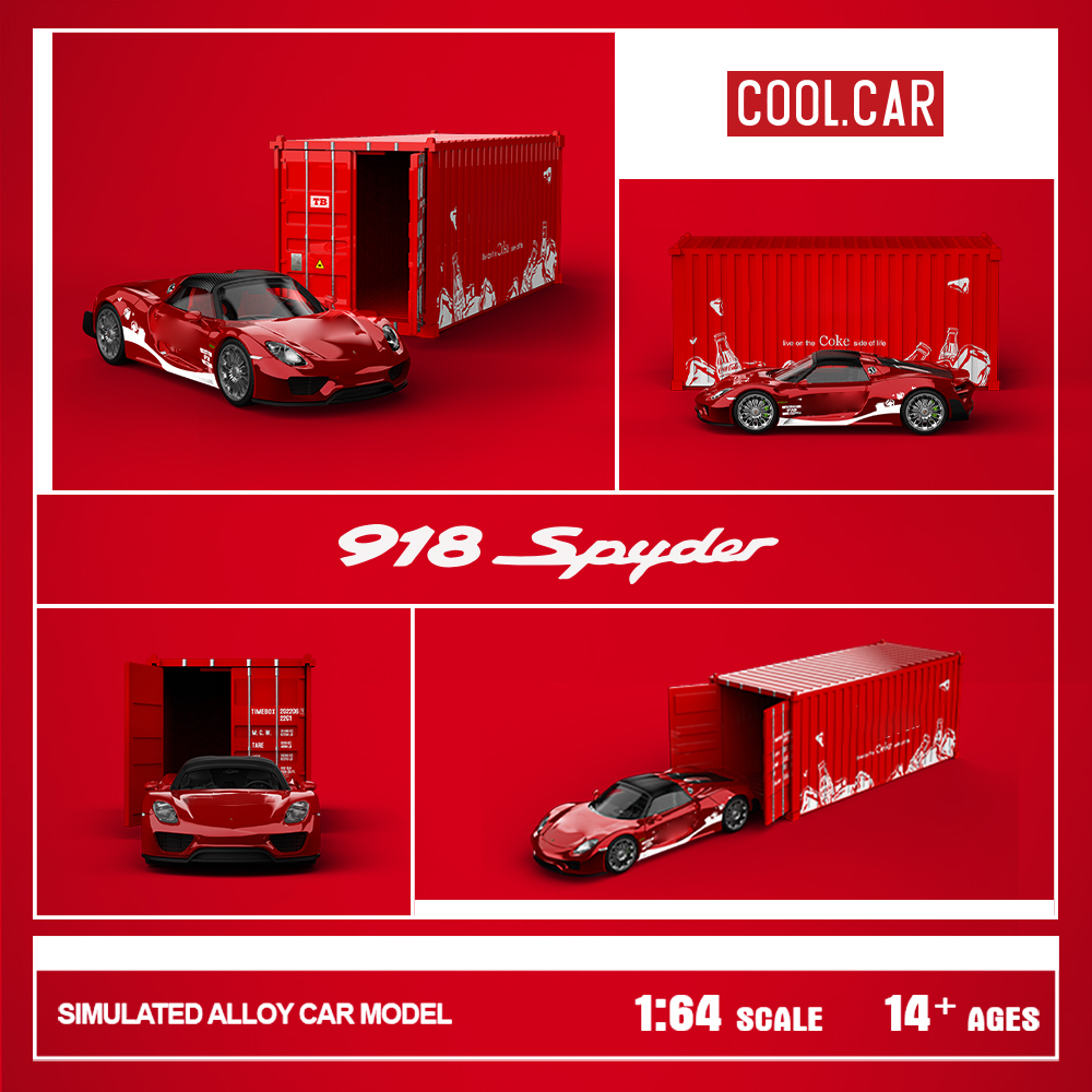 Time Micro 1:64 Red Painting Diecast Model Car,Alloy Car Model for Display Collection