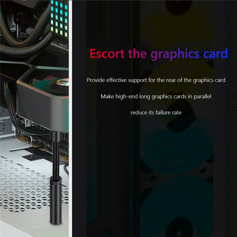 Graphics Card GPU Holder Support Adjustable Telescopic Rotary Screw Aluminum Alloy Video Card Sag Bracket Desktop(Mini). 