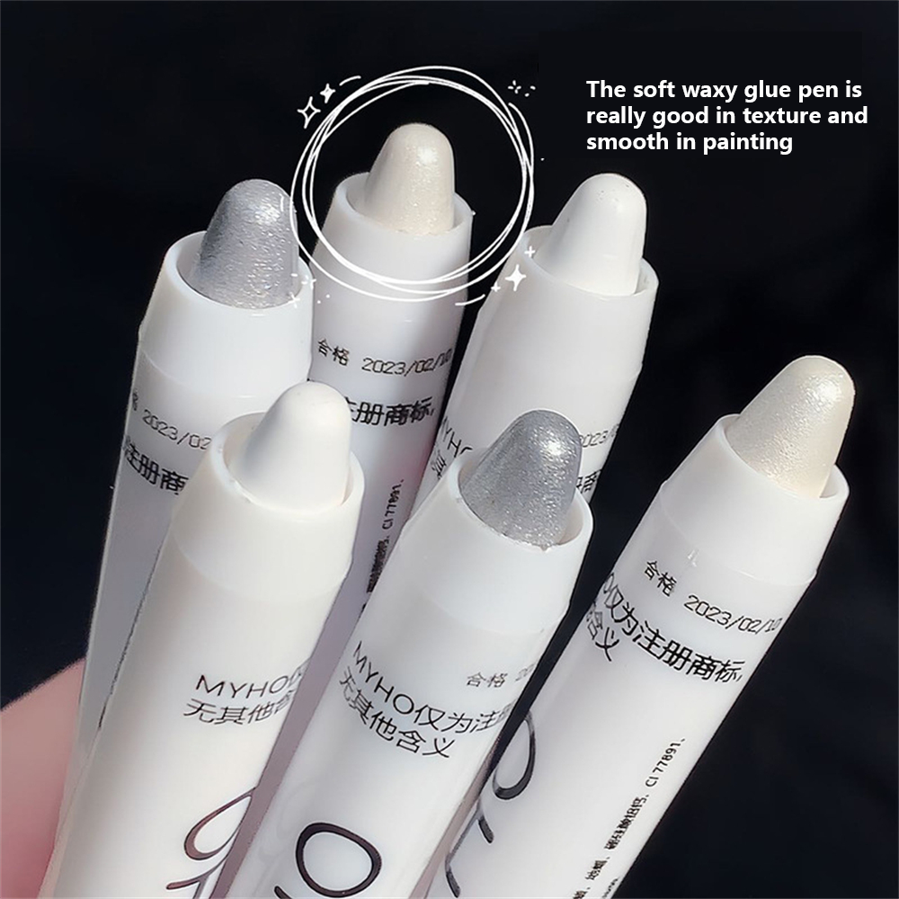 3 Colors Eyeshadow Stick Matte Lasting Pearlescent White Shimmer Lying Silkworm Highlighter Eyeliner Glitter Eye Shadow Makeup Lateil. 